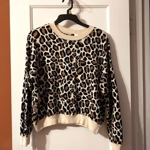 Cheetah print sweater.
